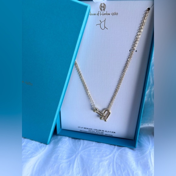 Gold Necklace with Horse Bit Pendant - Picture 3 of 3